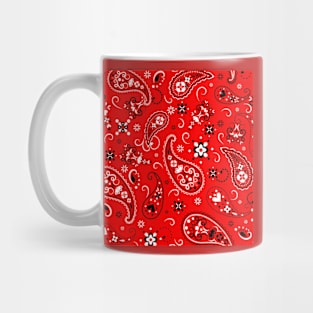 Red Paisley Seamless Pattern Mug